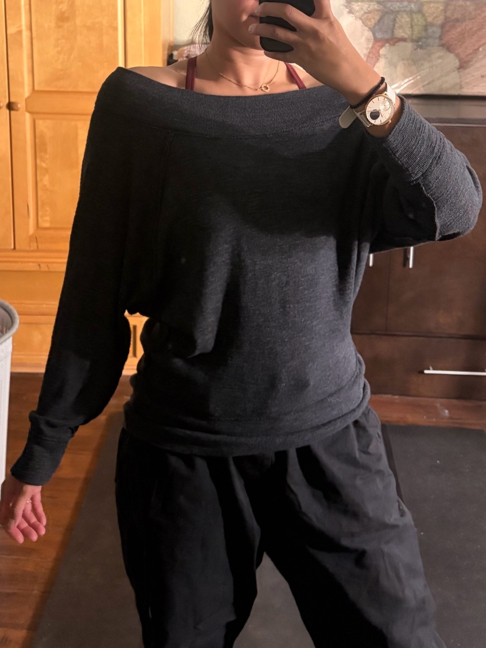 Free People Palisades Off-Shoulder Sweatshirt S/P